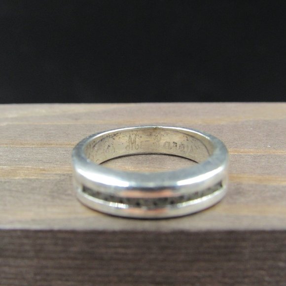 Size 6 Sterling Silver Thick Channel CZ Ring - Picture 5 of 8